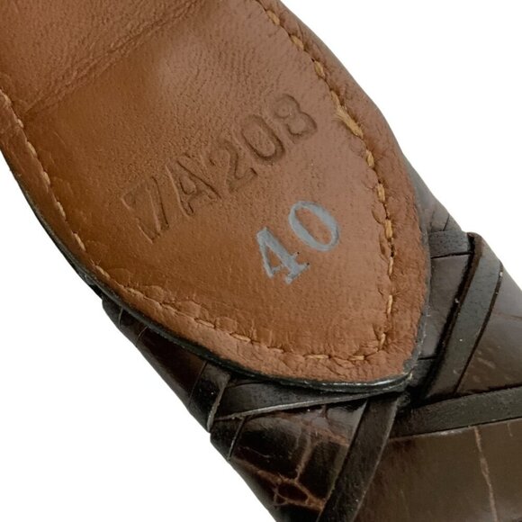 Vintage Brighton Mens Braided Leather Belt Silvertone Brass Buckle Size 40 Brown - Picture 6 of 7